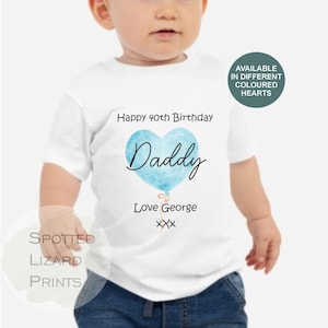 40歳のお誕生日おめでとう、パパのベビー服 (1歳の誕生日、1歳の誕生日、パパ、お父さんの誕生日、新しいお父さんへのギフト | パパが大好き)