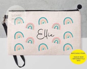Astuccio personalizzato arcobaleno / Astuccio personalizzato con nome per bambini / Astuccio scolastico per ragazze / Regalo per il ritorno a scuola / Arcobaleno
