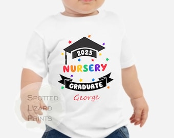 Personalised Nursery, Preschool, School Graduation Kids T-Shirt, Childminder Graduation T-shirt