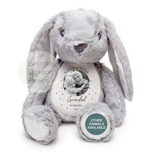 Memory Soft Toy - A Cuddle From Heaven - Memory Gift - Memorial Photo Gift Bereavement Loss of Loved One - Sympathy - Grandparent in Heaven