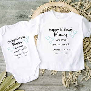 Happy Birthday MUMMY Baby Outfit für Mädchen ( Erster Geburtstag 1. Geburtstag Mummy Mum Geburtstag l New Mum Geschenk | Love My Mum)