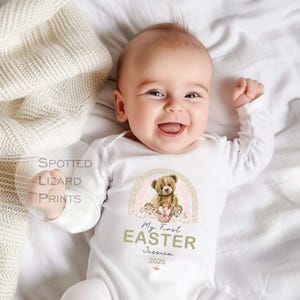 Pijama personalizado para la primera Pascua, pelele para bebé para la primera Pascua, pijama, idea de regalo para la primera Pascua del bebé