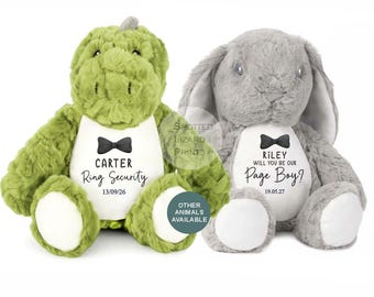 Page Boy Personalised Teddy Gift, Gifts for Page Boys, Page Boy Thank You Gift, Thank you for being our Page Boy, Page Boy Proposal Keepsake