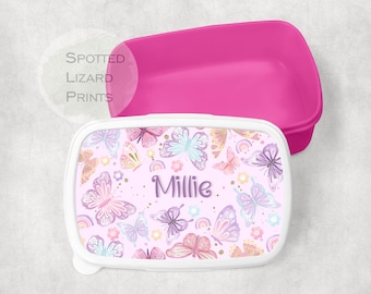 Personalised Kids Snack Box | Custom Name Lunch Box for School & Nursery | Boys Girls Lunchbox | Back to School Food Container | Box