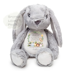 Geboren im Jahr 2025 Kuscheltier Name, Willkommen auf der Welt - Babyparty - Baby Geschenk - Baby Mädchen Baby Jungen - Higgle Bears