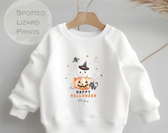 Personalisiertes erstes Halloween-Outfit für Babys | Baby-Schlafanzug oder -T-Shirt für Halloween | Individuelles Kürbis-Halloween-Geschenk