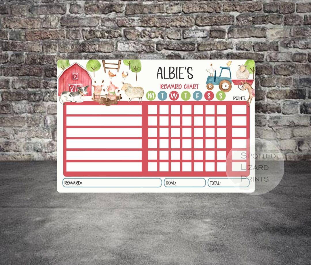 Personalised Reward Chart - Positive Behaviour Chart - Good Behaviour ...