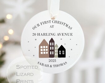 Gepersonaliseerde First Christmas In New Home Kerstbal - Ornament First Christmas In First Home - Kerstdecoratie First Christmas At New Home