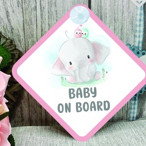 Baby on Board Sign - Child on Board Car sign - Gift for new Mum - Baby announcement - Car window sign - Personalised car sign
