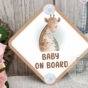 Baby on Board Sign - Child on Board Car sign - Gift for new Mum - Baby announcement - Car window sign - Personalised car sign