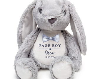 Personalised Page Boy Soft Toy - Gift for Page Boy - Thank you for being my Page Boy