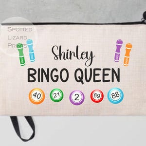 Bingo Bag Personalised Gifts For Nan Auntie Mum, Bingo Dabber Pens Pouch Case, bingo player unique Gift, dabber pencil case, bingo accessory