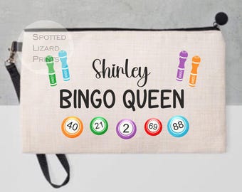 Bingo Bag Personalised Gifts For Nan Auntie Mum, Bingo Dabber Pens Pouch Case, bingo player unique Gift, dabber pencil case, bingo accessory