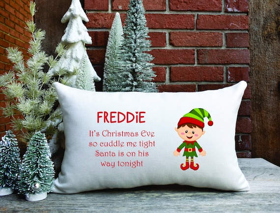 Christmas Pillow Case Personalised Pillow Christmas Eve Box Filler Christmas Eve Pillowcase Christmas Eve Box White Pillow Cover Etsy