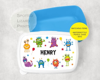 Personalised Kids Snack Box | Custom Name Lunch Box for School & Nursery | Boys Girls Lunchbox | Back to School Food Container | Box