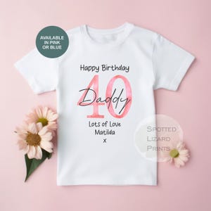 キッズ ハッピー40歳の誕生日 パパ ガールズ Tシャツ - 男の子 女の子 新米ママ 娘へのギフト 誕生日 誕生日プレゼント トップ