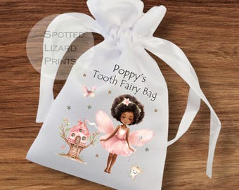 Personalised Tooth Fairy Bag UK | Custom Tooth Fairy Pouch Child Name | Tooth Keepsake Gift | Kids Tooth Bag | Tooth Fairy Gift Set