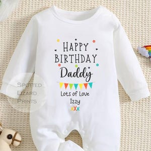 ハッピーバースデー パパ 女の子/男の子 衣装 (1歳の誕生日 ママ、ナニー、おじいちゃんの誕生日 l 新しいパパへのギフト | ママが大好き)