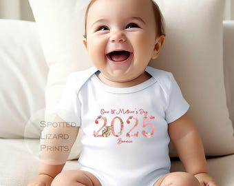 Happy First Mother’s Day Mummy Baby Outfit Personalised, 1st Mother’s Day Gift from Baby, Custom Baby Vest Sleepsuit or T-Shirt, Mum 2026