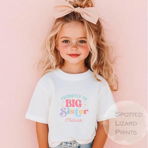 Promoted to big sister - Pregnancy announcement - Promoted to big sister T shirt - I&#39;m going to be a big sister - Big sister T-shirt