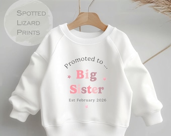 Große Schwester Kinder Sweatshirt - Schwestern Kleinkind Kleidung - Geschwister Geschenkidee - Die ältere Schwester Pastellfarben Sweatshirt zu einer großen Schwester gefördert