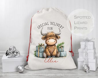 Saco de Papá Noel personalizado, Saco de regalo de Navidad personalizado, Saco grande de Papá Noel con nombre, Saco de regalo de Navidad para niños, Saco de Navidad personalizado