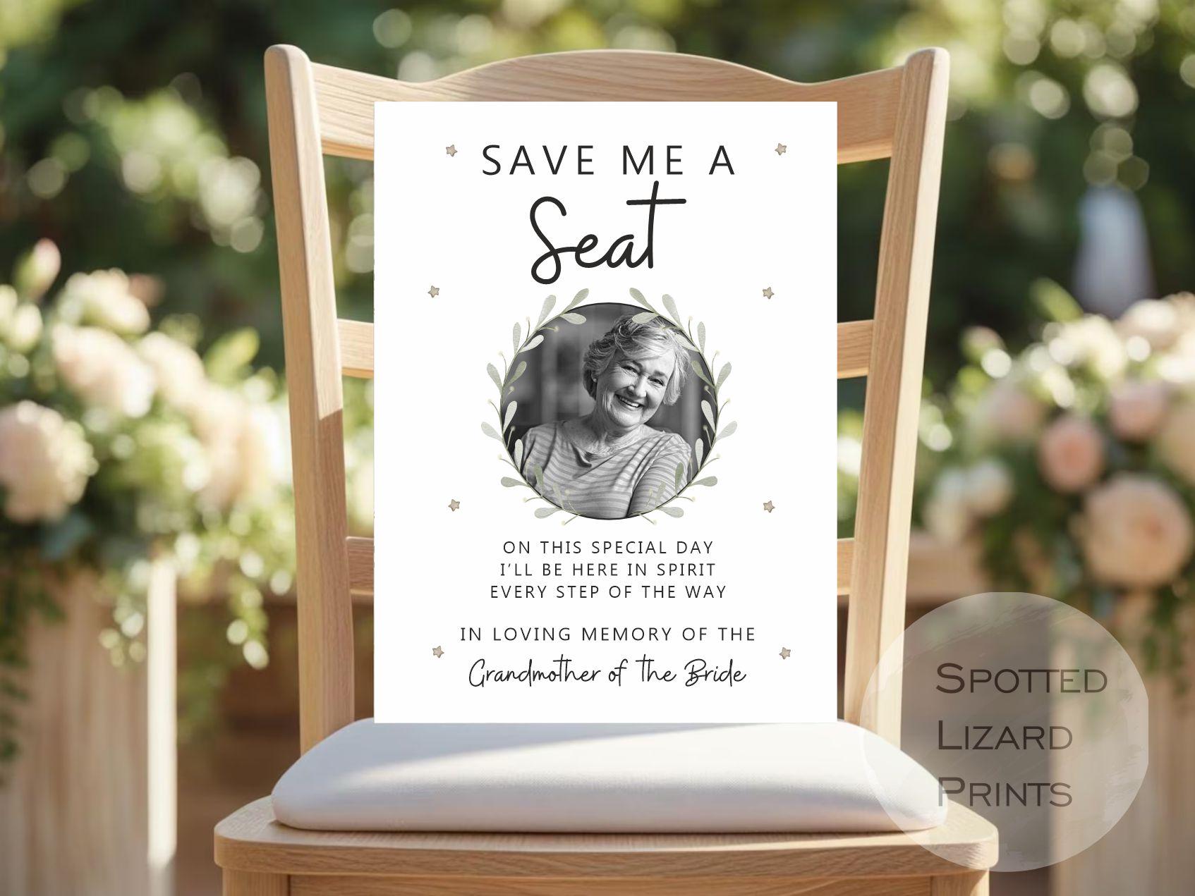 Gufacai Cartello commemorativo personalizzato per sedia nuziale, segno riservato in memoria, tessuto di lino, 50 x 152 cm