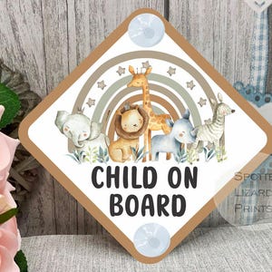 Baby on Board Sign - Child on Board Car sign - Gift for new Mum - Baby announcement - Car window sign - Personalised car sign
