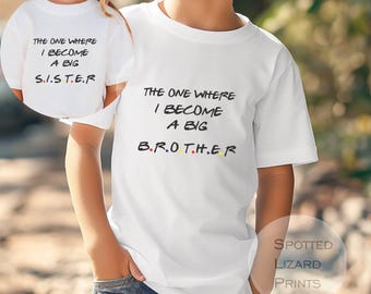 Derjenige, wo ich ein großer Bruder werde Kinder T-Shirt - Brüder Kleinkind Kleidung Geschwister Geschenkidee - Gefördert zu großer Bruder "FREUNDE STYLE"