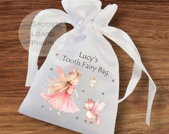 Personalised Tooth Fairy Bag UK | Custom Tooth Fairy Pouch | Kids Tooth Bag | Lost Tooth Keepsake | Tooth Fairy Gift | Children’s Fairy Bag