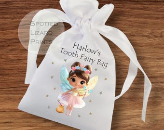 Personalised Tooth Fairy Bag UK | Custom Tooth Fairy Pouch | Kids Tooth Bag | Lost Tooth Keepsake | Tooth Fairy Gift | Children’s Fairy Bag