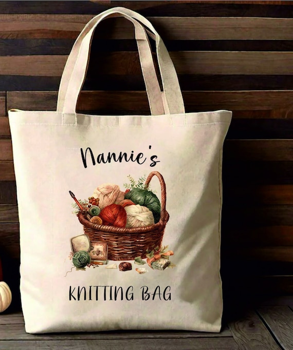 Knitting bag personalised sale