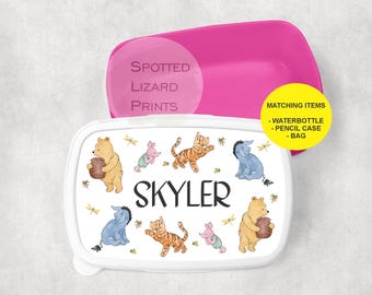 Personalised Kids Snack Box | Custom Name Lunch Box for School & Nursery | Boys Girls Lunchbox | Back to School Food Container | Box