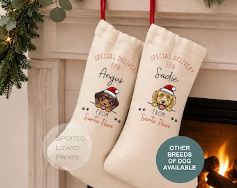 Personalised Christmas Dog Stocking - Personalised Dog Stockings - Dog Christmas Gifts - Pet Christmas Stocking - Dog Christmas Gifts