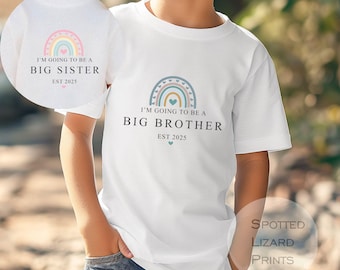 Personalised Promoted to Big Brother T Shirt | Pregnancy Announcement Shirt Boy | Big Brother Reveal Outfit | Sibling Announcement |  Kids
