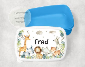 Personalised Kids Snack Box | Custom Name Lunch Box for School & Nursery | Boys Girls Lunchbox | Back to School Food Container | Box