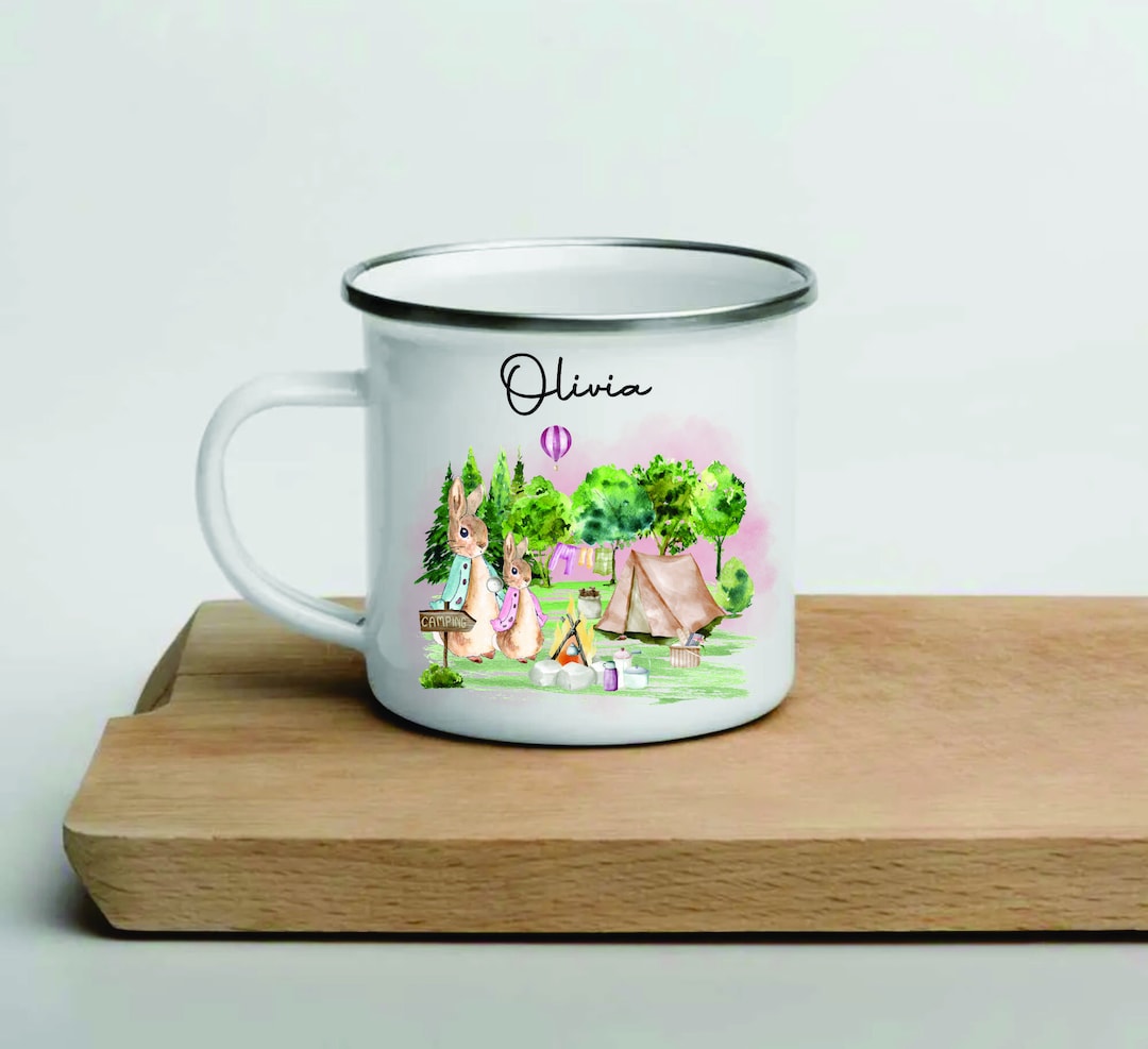 Personalised Camping Mugs Enamel Mug My First Camping Mug Etsy