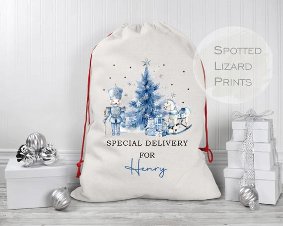 Personalisierter Weihnachtssack, Benutzerdefinierte Weihnachtsgeschenk Sack, Große Weihnachtssack mit Namen, Kinder Weihnachtsgeschenk Sack, personalisierter Weihnachtssack