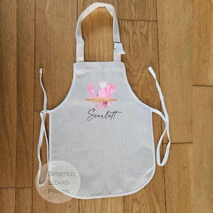 Personalised Apron - Personalised Children&#39;s Apron - Baking Gifts - Gifts For Her - Kids Apron - Baking Set - Kid&#39;s Apron