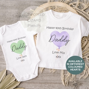 40歳のお誕生日おめでとう、パパのベビー服 (1歳の誕生日、1歳の誕生日、パパ、お父さんの誕生日、新しいお父さんへのギフト | パパが大好き)