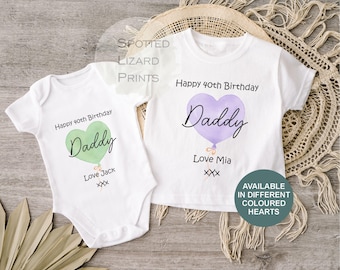Ensemble personnalisé joyeux anniversaire papa pour bébé | Débardeur, pyjama ou t-shirt personnalisé pour bébé | Cadeau d'anniversaire pour papa de bébé | Premier anniversaire de papa