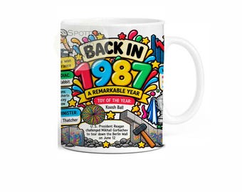 Born in 1987 Facts – Back in 1987 - Mug for Him, Her, Friend, Son, Daughter