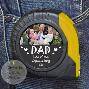 Personalised Tape Measure Gift UK, Fathers Day Gift for Dad, Custom Tool Gift for Him, Grandad Gift DIY, Builder Handyman Present