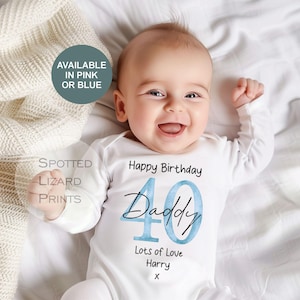 Happy 40th Birthday DADDY Baby Outfit (Erster Geburtstag 1. Geburtstag Daddy Dad Geburtstag l New Dad Geschenk | Love My Dad)