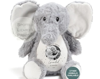 Gepersonaliseerde herdenkingsteddy met foto, fotocadeau knuffels voor kinderen, verjaardagscadeau, aangepaste teddycadeau meisje jongen kleinkinderen, cadeau nieuwe baby