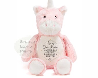 Personalised Baby Loss Teddy | Angel Baby Memorial Bear | Miscarriage Gift | Stillborn Keepsake | Custom Baby Name Memory Bear | Sympathy