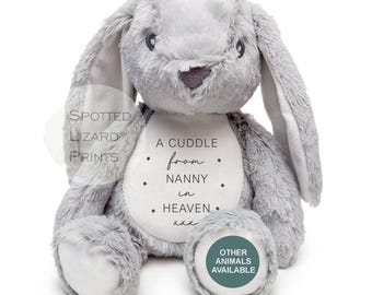 Gepersonaliseerde herdenkingsteddy, zacht speelgoed voor kinderen, verjaardagscadeau, aangepaste teddycadeau meisje jongen kleinkinderen, cadeau nieuwe baby, geheugencadeau, verlies van