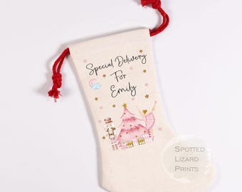 Personalised Santa Christmas Stocking - Ballet Girl Stocking - Personalised Christmas Stocking - Family Stockings - Nutcracker