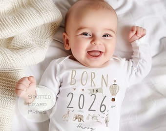 2026年生まれの赤ちゃん向け名入れベビー服、カスタム名入れ退院着