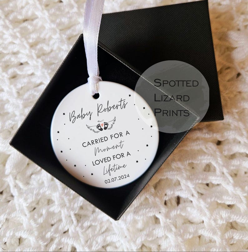 Personalised Baby Loss Ornament Miscarriage Ornament Still Born Gifts